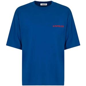 A Paper Kid, Heren, Tops, Blauw, Maat: XS