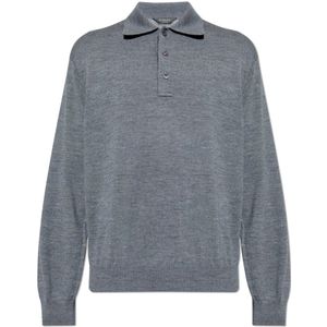 Balenciaga, Heren, Truien, Grijs, Maat: L Wol,