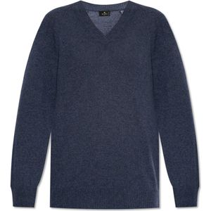 Etro, Dames, Truien, Blauw, Maat: M Kasjmier,