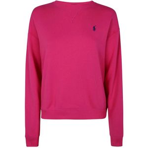 Ralph Lauren, Dames, Sweatshirts & Hoodies, Roze, Maat: S Katoen,