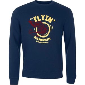 Barbour, Heren, Sweatshirts & Hoodies, Blauw, Maat: L Katoen,