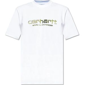 Carhartt Wip, Heren, Tops, Wit, Maat: S Katoen,