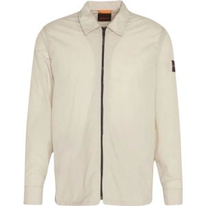 Hugo, Heren, Jassen, Beige, Maat: XS Katoen,