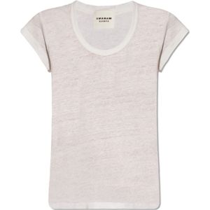 Marant étoile, Dames, Tops, Wit, Maat: XL Linnen,
