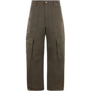 Golden Goose - Wijde Broek - Groen - 40% Elastaan 40% Katoen 20% Polyester