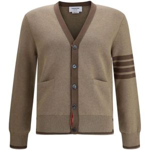 Thom Browne, Heren, Truien, Beige, Maat: L Katoen,
