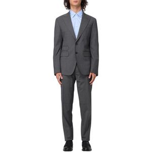 Dsquared2, Heren, Pakken, Grijs, Maat: S Leer,