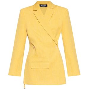 Jacquemus, Dames, Jassen, Geel, Maat: 2XS Linnen,