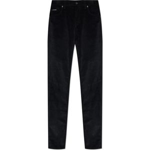 Dolce & Gabbana, Heren, Broeken, Zwart, Maat: L Corduroy,