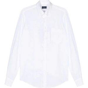 Paul & Shark, Heren, Overhemden, Wit, Maat: M Linnen,