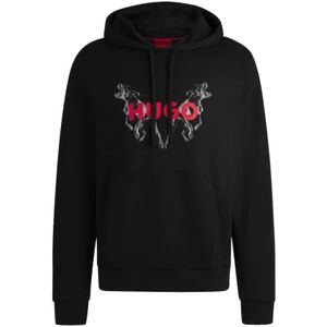 Hugo, Heren, Sweatshirts & Hoodies, Zwart, Maat: L