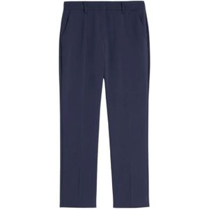 Weekend Max Mara, Dames, Broeken, Blauw, Maat: S Wol,