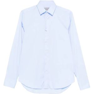 Canali, Heren, Overhemden, Blauw, Maat: 6XL Katoen,