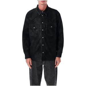 Isabel Marant, Heren, Jassen, Zwart, Maat: M Viscose,