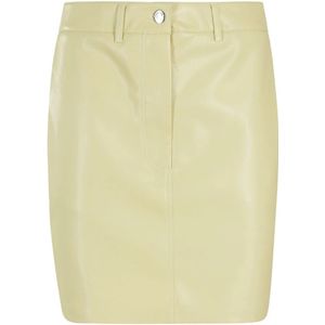 Nanushka, Dames, Rokken, Geel, Maat: XS Leer,