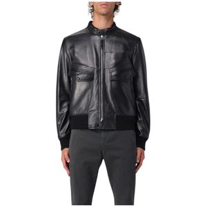 Tom Ford, Heren, Jassen, Zwart, Maat: XL Leer,