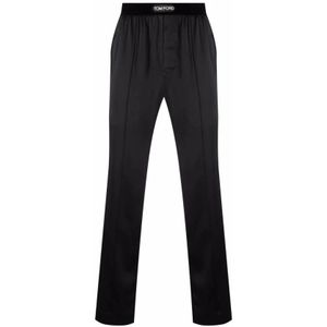 Tom Ford, Heren, Broeken, Zwart, Maat: M Zijde,