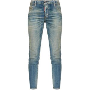 Dsquared2, Dames, Jeans, Blauw, Maat: 4XS Denim,