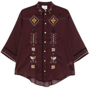 Forte Forte - Bordeaux Blouse - Dameskleding - Bruin - Katoen