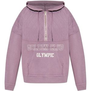 Golden Goose, Heren, Sweatshirts & Hoodies, Paars, Maat: M Katoen,