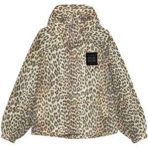 Ganni, Dames, Jassen, Beige, Maat: 2Xs/Xs