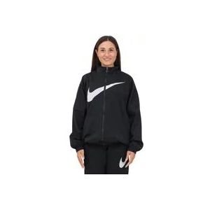 Nike Oversized luchtige jas met mesh voering , Black , Dames , Maat: M