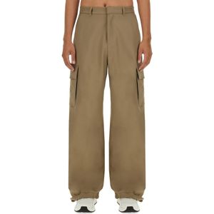 Off White, Heren, Broeken, Beige, Maat: S Poliester,
