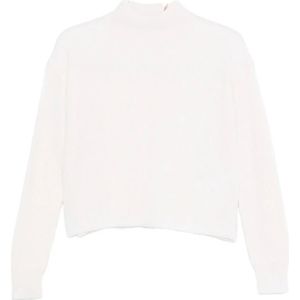Max Mara Studio, Dames, Truien, Wit, Maat: M Wol,