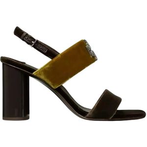 Tory Burch, Dames, Schoenen, Bruin, Maat: 40 EU Velours,