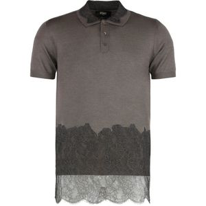 Fendi, Heren, Tops, Grijs, Maat: M Zijde,