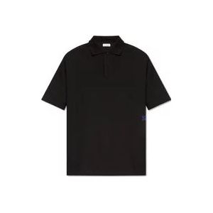 Burberry Polo shirt met geborduurd logo , Black , Heren , Maat: XS
