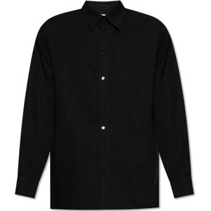 MM6 Maison Margiela, Heren, Overhemden, Zwart, Maat: S Katoen,