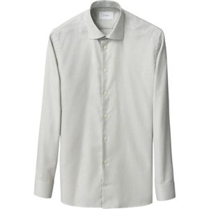 Eton, Heren, Overhemden, Grijs, Maat: M Katoen,