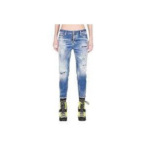 Dsquared2 Sleek-Fit Jeans , Blue , Dames , Maat: 2XS