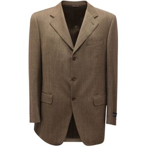 Canali, Heren, Jassen, Groen, Maat: L Wol,