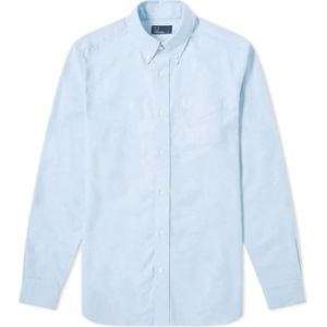 Fred Perry, Heren, Overhemden, Blauw, Maat: L Katoen,
