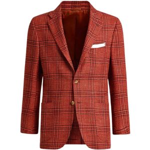 Kiton, Heren, Jassen, Rood, Maat: M Kasjmier,