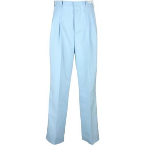 Marni, Dames, Broeken, Blauw, Maat: XS Wol,