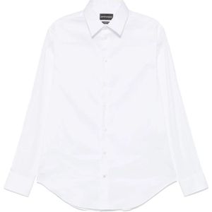 Emporio Armani, Heren, Overhemden, Wit, Maat: 3XL