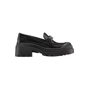 Dior Zwarte Leren Loafer Schoenen Ss22 , Black , Dames , Maat: 34 EU