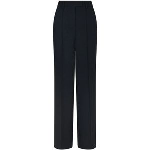 Neo Noir - Sury Broek 165815 - Ribbroek - Blauw - Klassieke Navy Broek met Persplooien