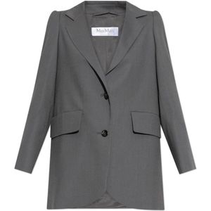Max Mara, Dames, Jassen, Grijs, Maat: S Wol,