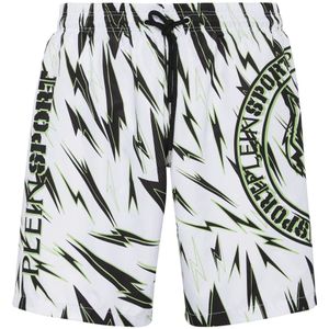 Plein Sport, Heren, Badkleding, Wit, Maat: L Poliester,
