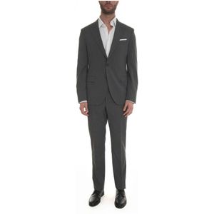 Paoloni, Heren, Pakken, Grijs, Maat: 3XL Wol,