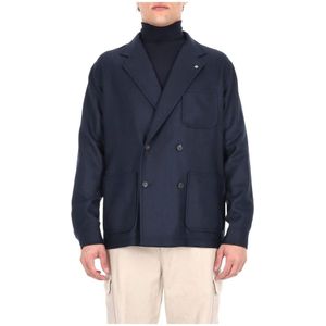 Tagliatore, Heren, Jassen, Blauw, Maat: XL Wol,