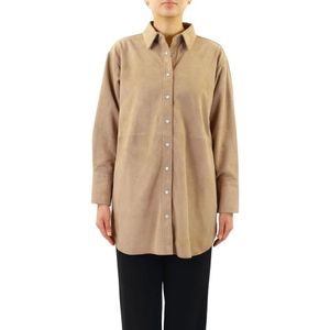 Goosecraft, Dames, Blouses & Shirts, Beige, Maat: M