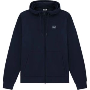 Emporio Armani Ea7, Heren, Sweatshirts & Hoodies, Blauw, Maat: L Katoen,