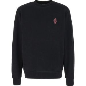 Marcelo Burlon, Heren, Sweatshirts & Hoodies, Zwart, Maat: L Katoen,