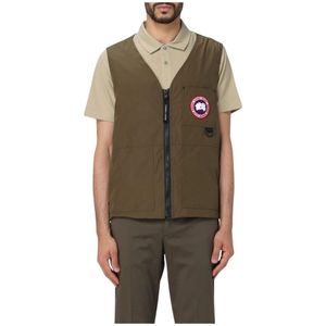 Canada Goose, Heren, Jassen, Groen, Maat: S Poliester,