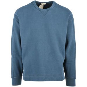 Ten C, Heren, Sweatshirts & Hoodies, Blauw, Maat: 2XL Katoen,